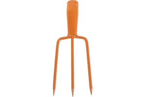 Parliky Digging Fork Replacement Head 3-Prong Straight Hay Fork Garden Tool Head 15cm Heavy Duty Steel
