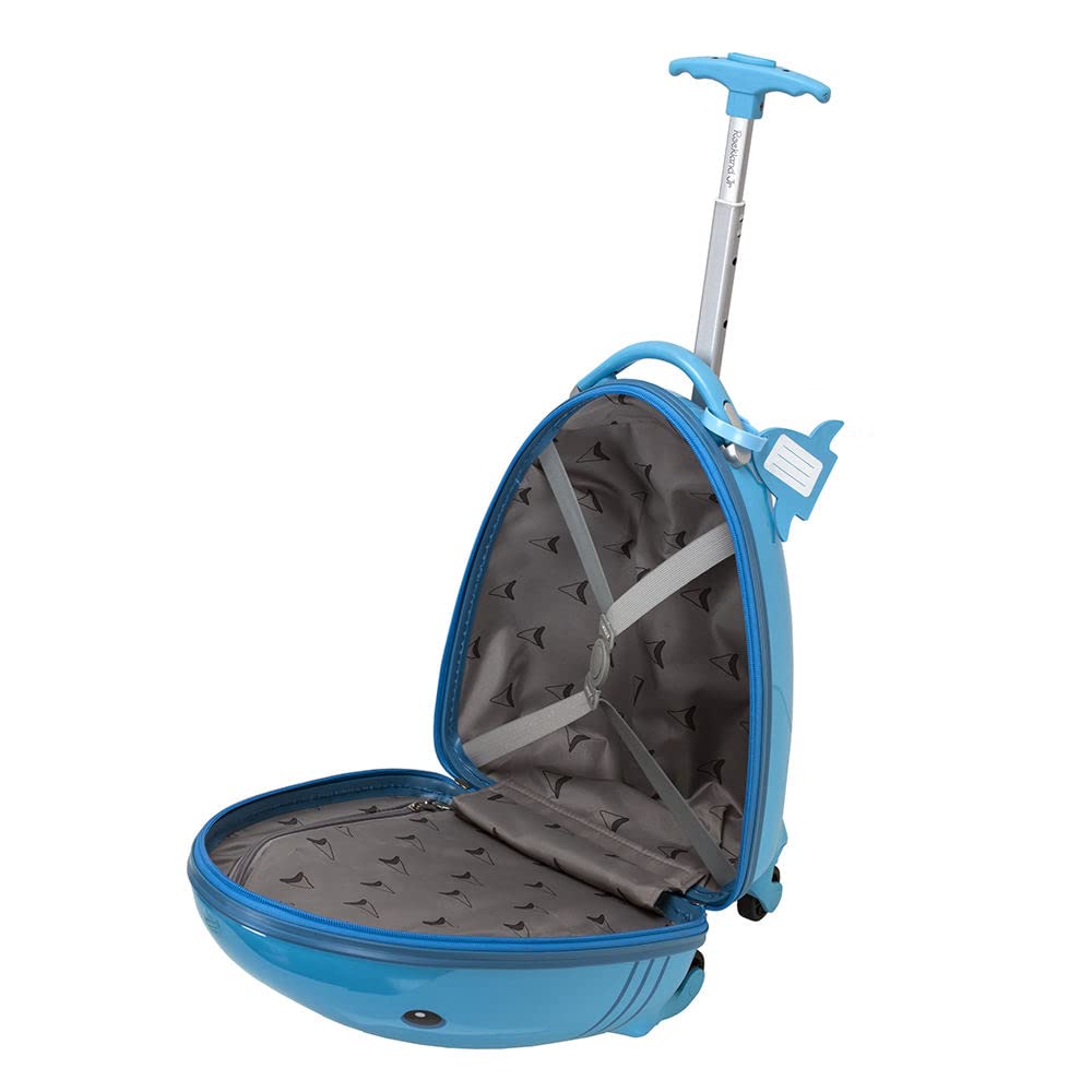 Rockland Jr. Kids' My First Hardside Spinner Luggage,Telescoping Handles, Shark, Carry-On 19-Inch