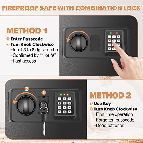 [2023 HOT] Extra Large Safes Box Fireproof Waterproof with Two