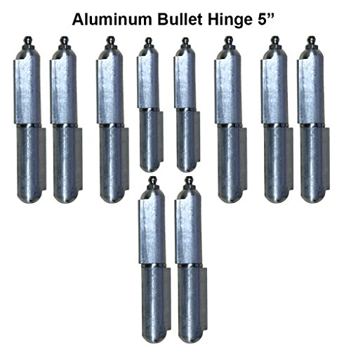 Lot 5 Pair Heavy duty Weld On aluminum hinge 5" Body Bullet Stainless