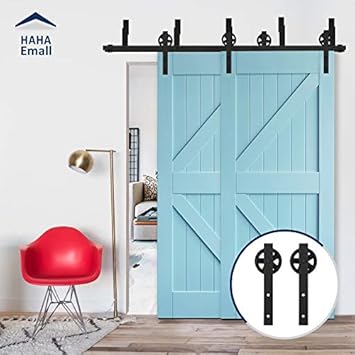 Hahaemall 8ft Black Big Wheel American Style Design Bypass Sliding