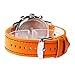 Curren Men's Outdoor Sport Military Quartz Analog Round Dial Leather Band SecondsWrist Watch Orange