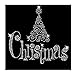 Christmas Tree Reindeer Rhinestone Bling Womens Long Sleeve V Neck Tee Shirt