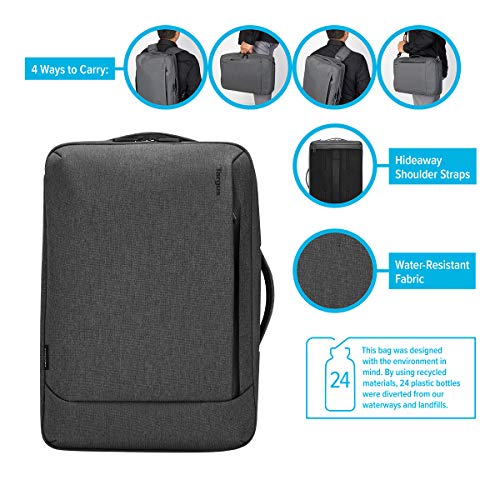 Targus Cypress Convertible Backpack W EcoSmart, Black, 15.6 Pricepulse