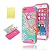 Iphone 6 Case, CQSTORE(TM) 2in1 Protective iPhone 6s Case, Soft and Armor Hybrid Phone Case for iphone 6 with Paisley Flower(Hot Pink)