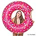 Play Platoon Jumbo Donut Pool Float - Gigantic Pink Donut Inflatable - Fun for The Beach or Pool, Includes Patch Kit
