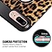 iPhone 7 Plus Case, iPhone 8 Plus Case, LOEV Slim Fit Dual Layer Shockproof Protective Case, Black Rubber Bumper & Hard PC Back Armor Case Cover for Apple iPhone 7/8 Plus 5.5” - Leopard Print Pattern