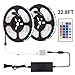 Remote Controlled LED Strip Kit, 2 x 16.4FT 300LEDs SMD5050 RGB Strip Light, Waterproof Rope Light with 44-Key IR Controller + 12V Power Supply for Home Garden Decoration