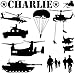 Custom-Made Personalised Name Army Marines Military Soldiers Vinyl Wall Art Stickers Kid Decor Mural-You Choose Name and Color