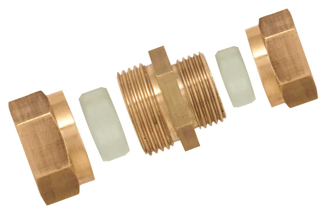 Boutt 3117793 Delrin Reducer Ring Fitting, Pipe Diameter 14-10 mm, Brass