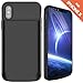iPhone X Battery Case,Ruky Protable Extended Charging Battery Pack for Apple iPhone X 5.8-inch Phone - 6000 mAh Extended Battery Protective Case Power Pack – (Black）