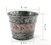 Metal Flower Pot Indoor and Outdoor Planters Galvanized Bucket - 2 Pack Garden Home Fall Decor for Halloween, 9 Inch, Silver