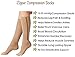 Aisprts (2 Pairs) Compression Socks, New Compression Zip Sox Socks Stretchy Zipper Leg Support Unisex Open Toe Knee Stockings (Beige, S/M)