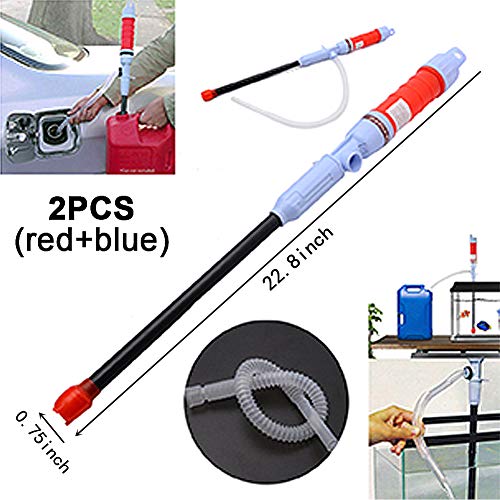 SeaHome 2 PCS Battery-Operated Liquid Transfer Pump Portable Siphon Pump with Bendable Suction Tube for Diesel, Fuel, Oil, Water, Gas, Fish Tank