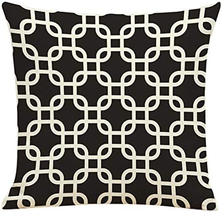 iHENGH 2019 Poly Cotton Soft Home Car Bed Sofa Decorative Letter Pillow Case Cushion Cover(Black)