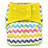 AIO Reusable Washable Cloth Diaper Nappy Charcoal Bamboo Insert Overnight (A22)