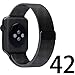 Watch Band, Milanese Loop Stainless Steel Replacement Iwatch Band For   Watch Band 42mm Series 1&2 (Black)
