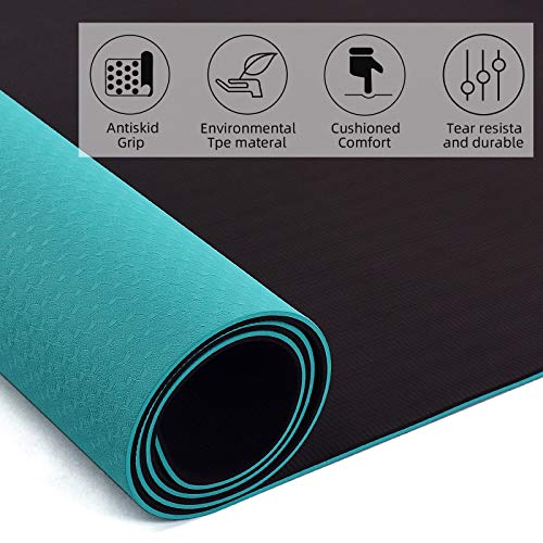 AOAOGYM Yoga Mat Non Slip Exercise Fitness Mat with Free Backpacks and Straps，Workout Mat for