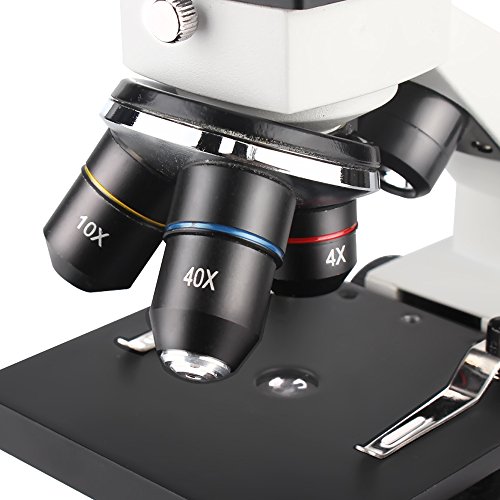 Landove Microscope 40x - 640x Magnification, Student Lab Biological Compound Microscope - with 16X Digiscoping Adapter for Smartphone