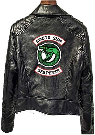 Jackets Southside Riverdale Serpents Biker Slim Fit Leather Ladies Snake Southside Gang Black D,L