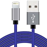 iPhone Charger,AoLiPlus 6ft/2M Nylon Braided Lightning to USB Cable for iPhone7/7 Plus 6/6s Plus 5s/5c/5, iPad Pro Air 2, iPad mini 4 3 2, iPod touch 5th gen / 6th gen / nano 7th gen