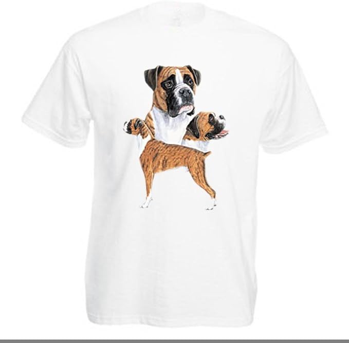 Simplement Tees Chien Boxer Trois Vues T Shirt Pour Enfant Blanc Amazon Fr Vetements Et Accessoires