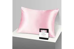OLESILK 100% Mulberry Silk Pillow Cases Standard Size, Real Pure 19 Momme Silk Pillowcase Zippered, Breathable Cooling for Ha