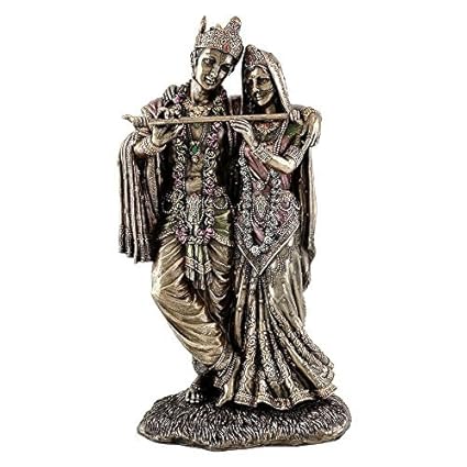 Collectible India Large Radha Krishna Idol - Statue Showpiece Murti Gifts Home Decor (12 Inches)
