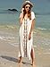Milumia Women's Bohemian Floral Embroidery Split Maxi Dress Cover Ups