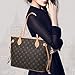 Olyphy Designer Leather Tote Bags for women, Fashion PU Tote Handbags Purse, Top Handle Shoulder Bags,Brown (Flower)