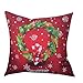 Christmas Pillow Case,Beautyvan Christmas Linen Square Throw Flax Pillow Case Decorative Cushion Pillow Cover (2~B)