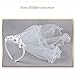 Valdler 2-Tier First Communion Veil with Attached Flower Headband for Girls White