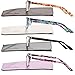 Liansan Designer Readers 4 Pairs Rectangular Plastic Frame Reading Glasses for Men and Women L3706X(+1.50)