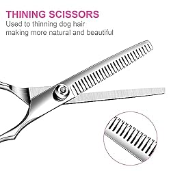 TINMARDA Dog Grooming Scissors Set with Safety