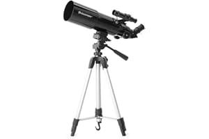 Celestron Travel Scope 80 Portable Refractor Telescope – 80mm Aperture, Fully-Coated Glass Optics – Includes Tripod, Smartpho