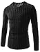 THK02 Mens Slim Fit Twist Tee Crew Neck Lightly See-Through Stretchy Tshirts