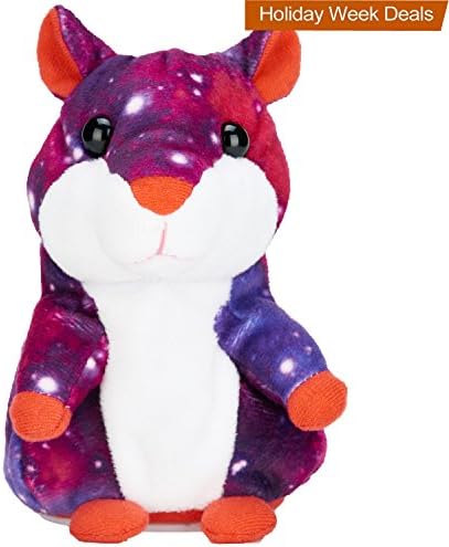 Szresm Talking Hamster Repeats What You Say Electronic Pet Talking Plush Buddy Mouse for Child Kids Party Toys