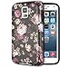 Galaxy S5 Case, Dimaka Cute Floral Peony Flower PC Cover with Shock Proof Protective TPU Bumper[Slim and Sturdy][2 Layers][Print Designed Pattern for Girls] for S5 / i9600