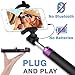 Voxkin Compatible with iPhone, Android & All Smartphones Ultra Portable Wired Selfie Stick - No Bluetooth Pairing, No Battery Charging, Premium & Sturdy - Best Pocket Sized Cable Monopod