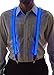 Neon Nightlife Men's Light Up LED Suspenders, Stripe, Extra Bright, One Size, Blue