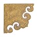 Hardware Philosophy Brass Curled Box Corner Plate Hardware 3.3 Inches - Set of 2 - Architectural, Interior Design, Doors, Furniture Cabinet Customization Hardware