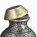Small Keepsake Urns for Ashes, Mini Cremation Urn - Fits a Small Amount of Cremated Remains - Display Burial at Home or Office Decor (Black Arcadia Flying Birds, Brass Hand Engraved