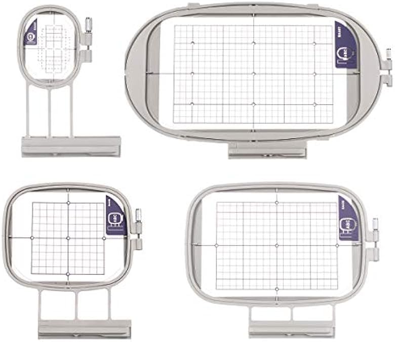 Sew Tech Embroidery Hoops for Brother Innovis I Ie V3 NV2600 NV2650D NV800E NV870SE V5 V7 XE1 XJ1 XP Embroidery Machine Hoop (4in1-Set)
