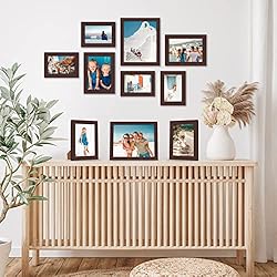 Americanflat 10 Piece Mahogany Picture Frames