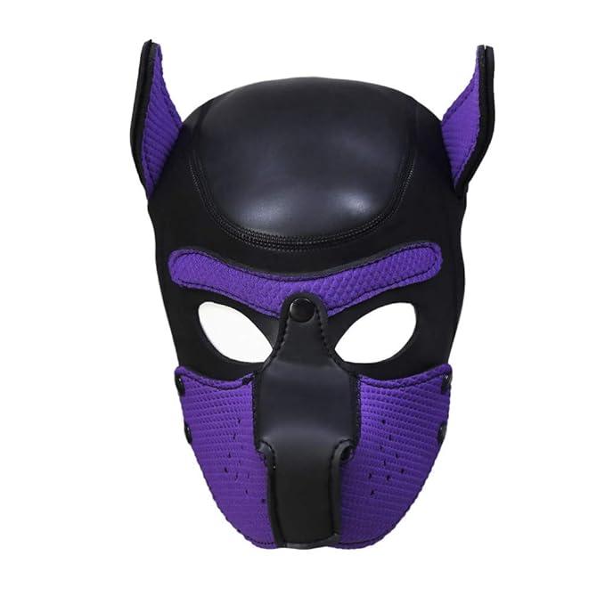 AMhomely Erwachsener Maskenpartner Sexy Cosplay Rollenspiel Hund Volle Kopfmaske Gepolsterte Rubber Puppy Maske weich Hallowe