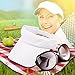 White Sun Visors for Women and Girls, Long Brim Thicker Sweatband Adjustable Hat for Golf Cycling Fishing Tennis Running Jogging and Other Sports