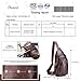 CHARMINER Sling Bag, Leather Chest Bag Crossbody Shoulder Business Backpack Outdoor