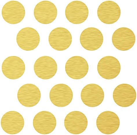(40) 5" Gold Polka Dot Decals - Repositionable Peel and Stick Circle Wall Decals for Nursery, Kids Room, Mirrors, and Doors