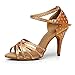KAI-ROAD Ballroom Dance Shoes Women 4 Inch Dancing Heels High Heel Salsa Shoe Latin Sandals Gold (7 B(M) US)