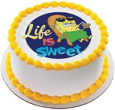 Amazon Com Spongebob Squarepants Life Is Sweet Licensed Edible